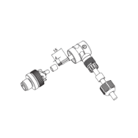 Lutronic M12 4 Pole Male Angled Screw Contact 4-8mm OD