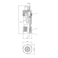 Lutronic M12 4 Pole Male Straight Screw Contact 4-8mm OD