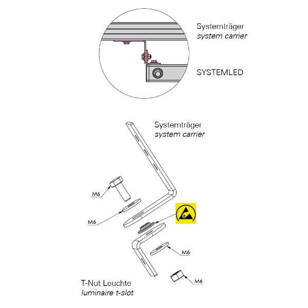 SYSTEMLED Luminare Rotatable Bracket Pair