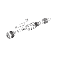 Lutronic M12 5 Pole Female Straight Screw Contact 4-8mm OD