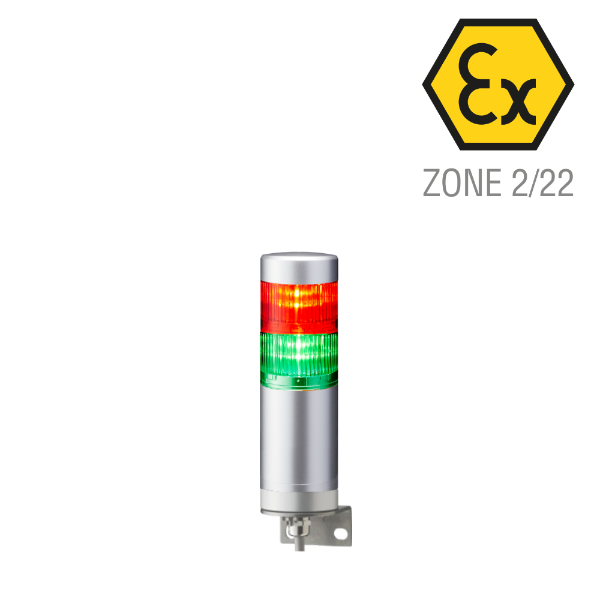 ATEX 60mm Dia 2 LED Signal Tower 24Vdc Wall Mount