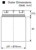 LR7 Ø70mm AMBER LED Unit