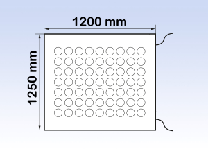 Safety Mat 1200 x 1250mm, 2 x 300mm Cables, Safety Cat 3