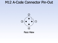 Lutronic M12 4 Pole Male Straight Screw Contact 4-8mm OD