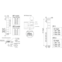 Signal Tower 30mm, 1 LED, Short Body, Direct Mnt, 24V