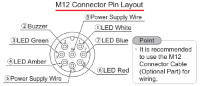 LR6 Ø60mm, Off-WHITE Base 24Vdc Direct Mount & M12 QD