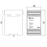 Switching Unit Manual Reset Error Relay NO [Cat 3] 24Vac/dc