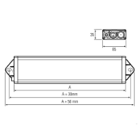 UNILED SL Opal Cover: 295mm 501 lx 15W 24Vdc M12-A