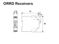 Orion DIN Rail Receiver, 3 Relays, 12 & 24Vdc