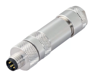 M8 3P Male Straight Shieldable Connector, 4 - 5.5mm OD