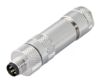 M8 4P Male Straight Shieldable Connector, 4 - 5.5mm OD