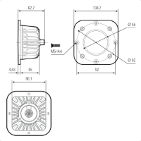 CENALED SPOT Recessed Mounted Optics 15° 8.5W 24Vdc