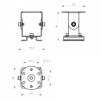 CENALED SPOT Surface Mounted Rotating Bracket, V2A Stainless