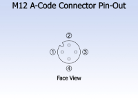 Lutronic M12 4 Pole Female Angled Screw Contact 4-8mm OD