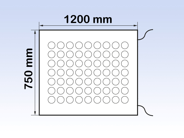 Safety Mat 1200 x 750mm, 2 x 300mm Cables, Safety Cat 3