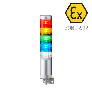 ATEX 60mm Dia 5 LED Signal Tower 24Vdc Wall Mount