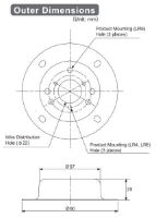 Circular direct mount bracket, White