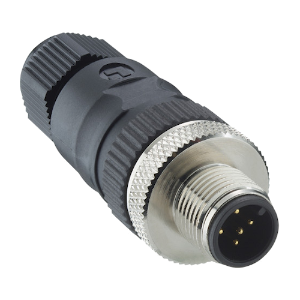 Lutronic M12 5 Pole Male Straight Screw Contact 3-6.5mm OD