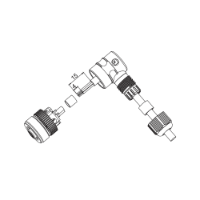 Lutronic M12 5 Pole Female Angled Screw Contact 4-8mm OD