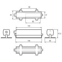 MIDILED 120°: 83mm 1118 lx 7W 24Vdc M12-A