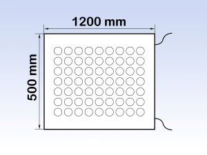 Safety Mat 1200 x 500mm, 2 x 300mm Cables, Safety Cat 3