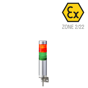 ATEX 40mm Dia 2 LED Signal Tower 24Vdc Wall Mount