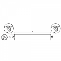 INROLED 70 Polycarbonate ECO 354mm 251 lx 8W 24Vdc Gland