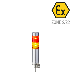 ATEX 40mm Dia 2 LED Signal Tower 24Vdc Wall Mount