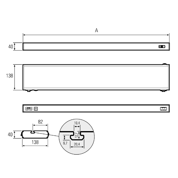 SYSTEMLED TUNABLE Opal Lens: 898mm 1184 lx 49W 230Vac GST18