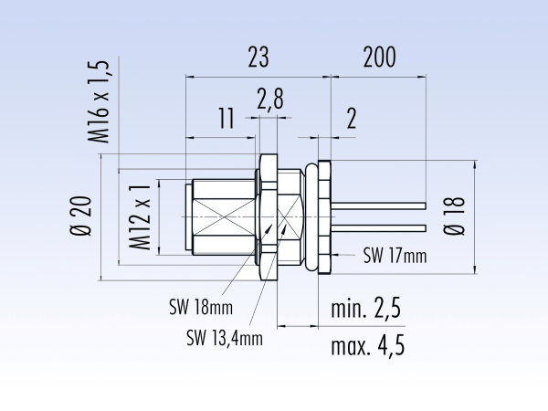 M12_Male_M16_Front_Fastened