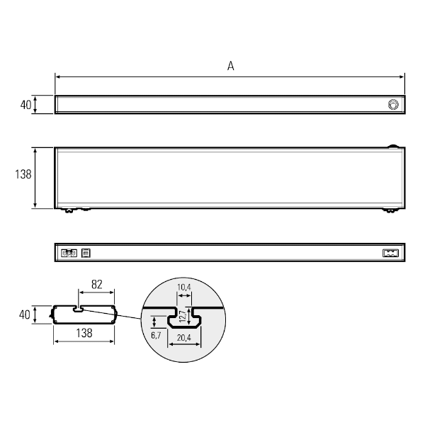 SYSTEMLED Opal Lens Power: 472mm 684 lx 28W 230Vac GST18