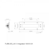 TUBELED 40 II integrated 220x74x3mm 100° 8W 24Vdc M12-A