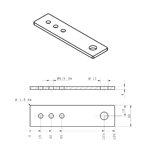 SYSTEMLED Luminare Bracket for T-Slots Pair