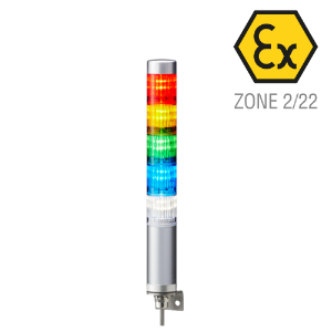 ATEX 40mm Dia 5 LED Signal Tower 24Vdc Wall Mount